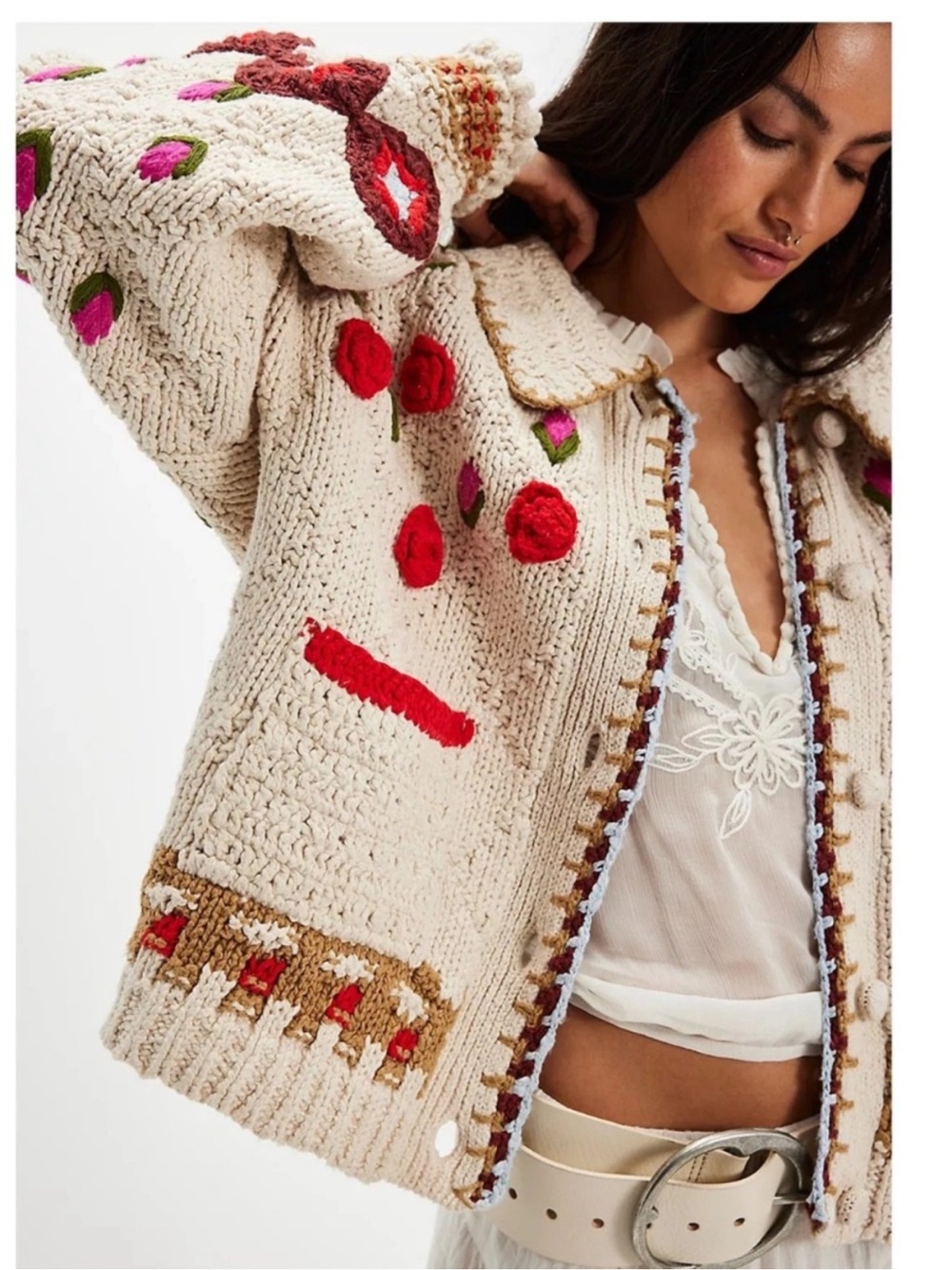 Free People rose bud cardigan - Picture 5 of 7